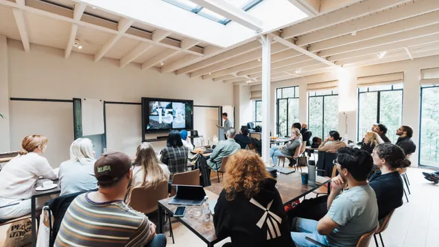 Professionals participating in a collaborative training workshop